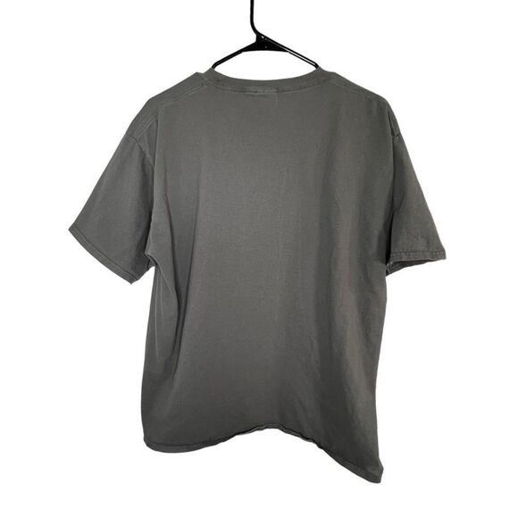 Port And Company Grey Graphic Short Sleeve T-Shirt With Quote - Picture 4 of 4